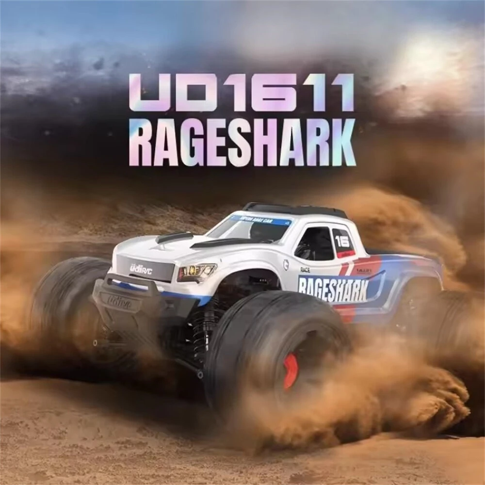 UDIRC 1611 RTR 1/16 2.4G 4WD 30km/h RC Car LED Light High Speed Off-Road Truck Full Proportional Vehicles Models Oil Filled Shocks Toys — view 2