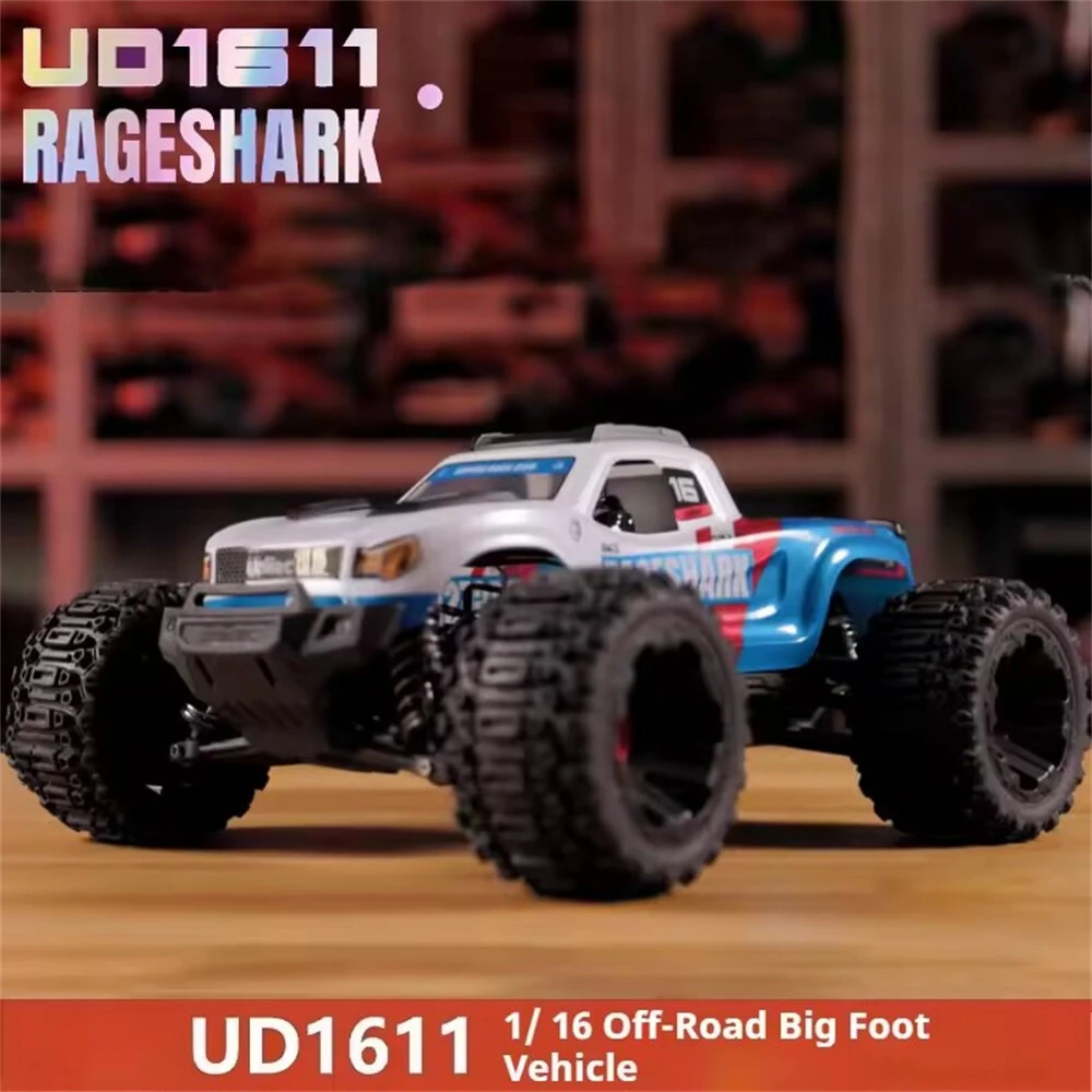 UDIRC 1611 RTR 1/16 2.4G 4WD 30km/h RC Car LED Light High Speed Off-Road Truck Full Proportional Vehicles Models Oil Filled Shocks Toys — view 5