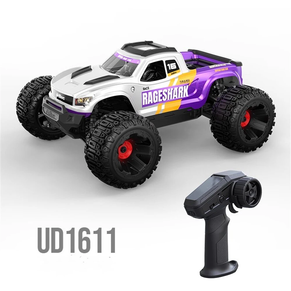 UDIRC 1611 RTR 1/16 2.4G 4WD 30km/h RC Car LED Light High Speed Off-Road Truck Full Proportional Vehicles Models Oil Filled Shocks Toys — view 6