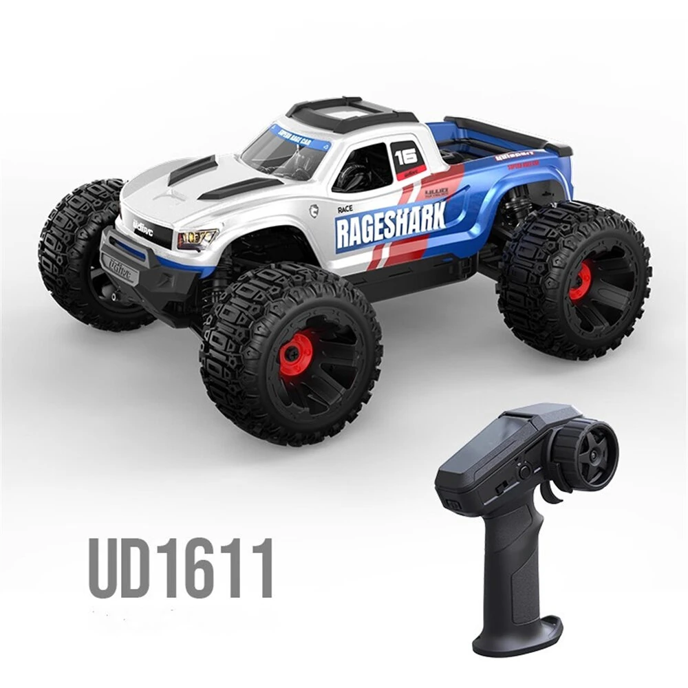 UDIRC 1611 RTR 1/16 2.4G 4WD 30km/h RC Car LED Light High Speed Off-Road Truck Full Proportional Vehicles Models Oil Filled Shocks Toys — view 7