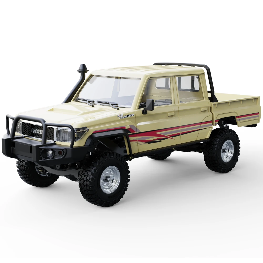 UDIRC UCX1801 PRO RTR 1/18 2.4G 4WD Brushless FOC RC Car for TOYOTA Land Cruiser LC79 Rock Crawler Tank Turn Off-Road Climbing Truck LED Light Two Speed Reverse Gearbox Mechanical Shift Oil Filled Shocks Mirco Vehicles Models Toys