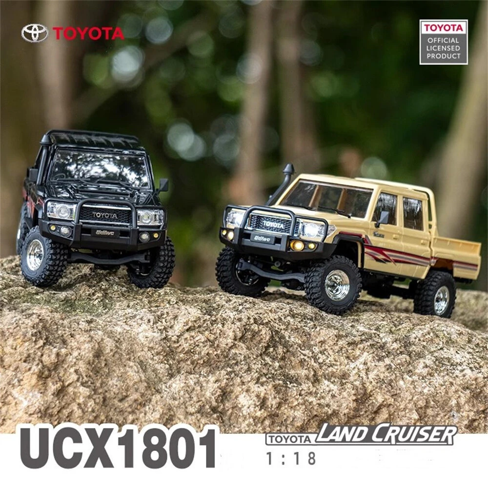 UDIRC UCX1801 PRO RTR 1/18 2.4G 4WD Brushless FOC RC Car for TOYOTA  Land Cruiser LC79 Rock Crawler Tank Turn Off-Road Climbing Truck LED Light Two Speed Reverse Gearbox Mechanical Shift Oil Filled Shocks Mirco Vehicles Models Toys — view 10