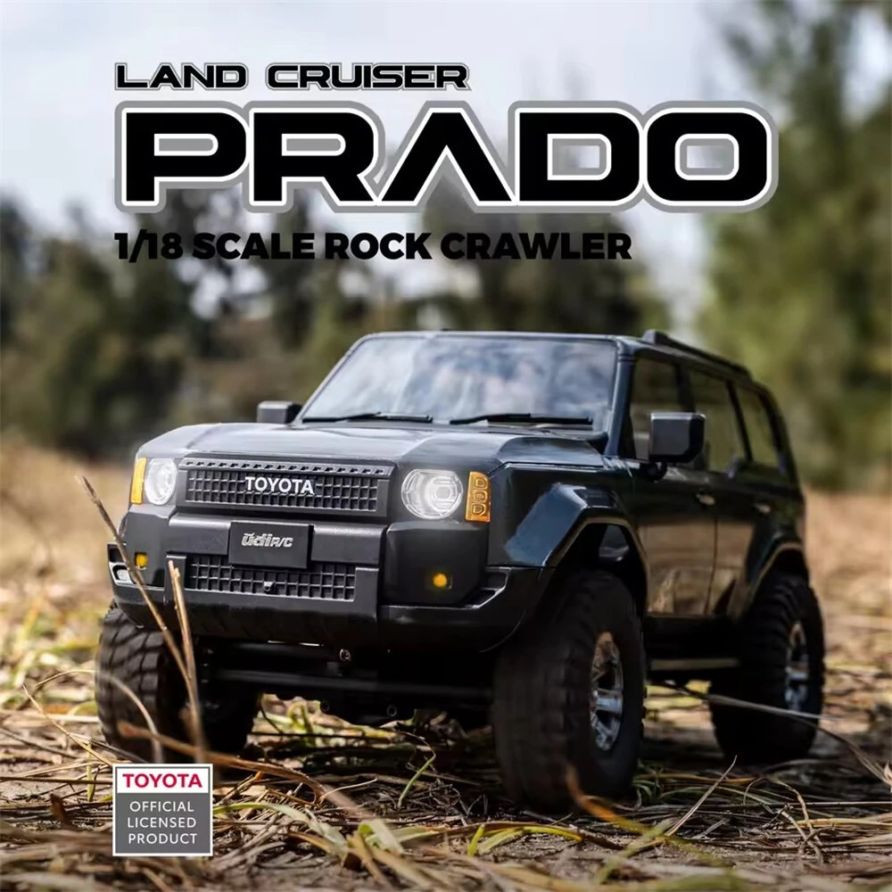 UDIRC UCX1802PRO RTR 1/18 2.4G 4WD Brushless RC Car TOYOTA  Land Cruiser Prado LC250 Official Licensed Rock Crawler Off-Road Climbing Truck LED Light Metal Gears Vehicles Models Toys — view 7