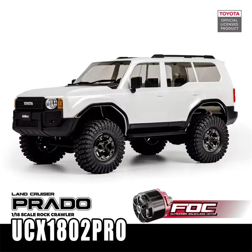 UDIRC UCX1802PRO RTR 1/18 2.4G 4WD Brushless RC Car TOYOTA  Land Cruiser Prado LC250 Official Licensed Rock Crawler Off-Road Climbing Truck LED Light Metal Gears Vehicles Models Toys — view 8