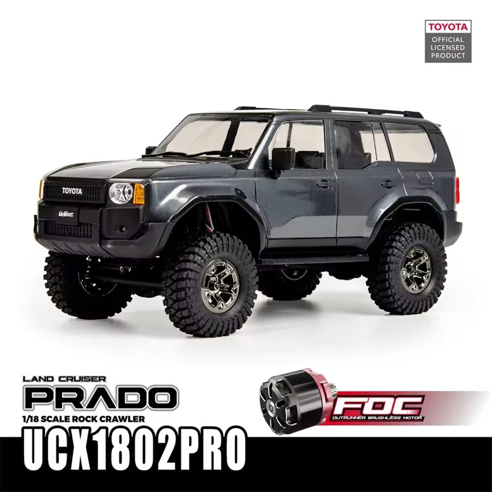 UDIRC UCX1802PRO RTR 1/18 2.4G 4WD Brushless RC Car TOYOTA  Land Cruiser Prado LC250 Official Licensed Rock Crawler Off-Road Climbing Truck LED Light Metal Gears Vehicles Models Toys — view 9