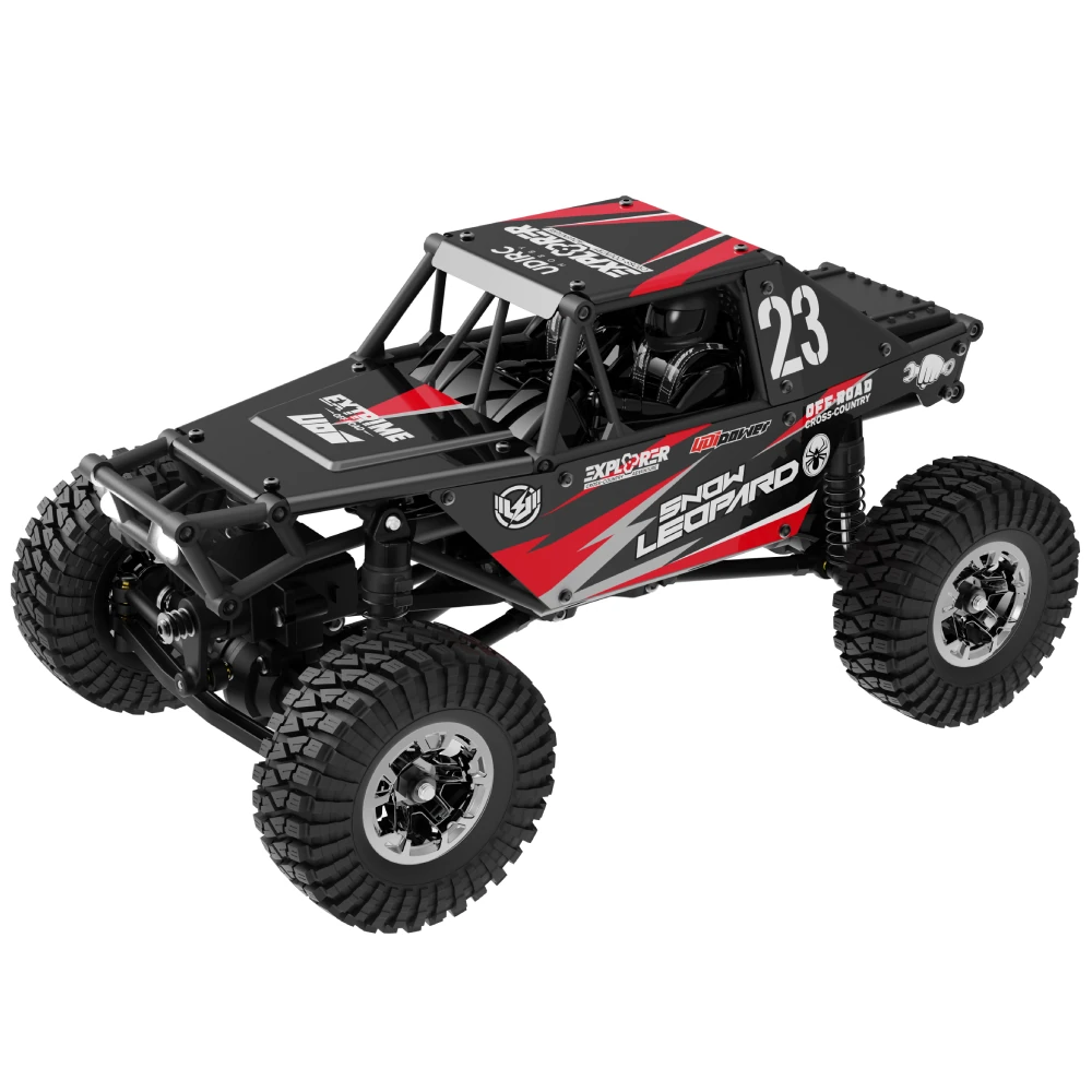 UDIRC UCX2405 UCX2405 PRO RTR 1/24 2.4G 4WD RC Car Rock Crawler Off-Road Climbing Cage Trail Truck Snow Leopard LED Light Full Proportional Vehicles Models Oil Filled Shocks Toys — view 3