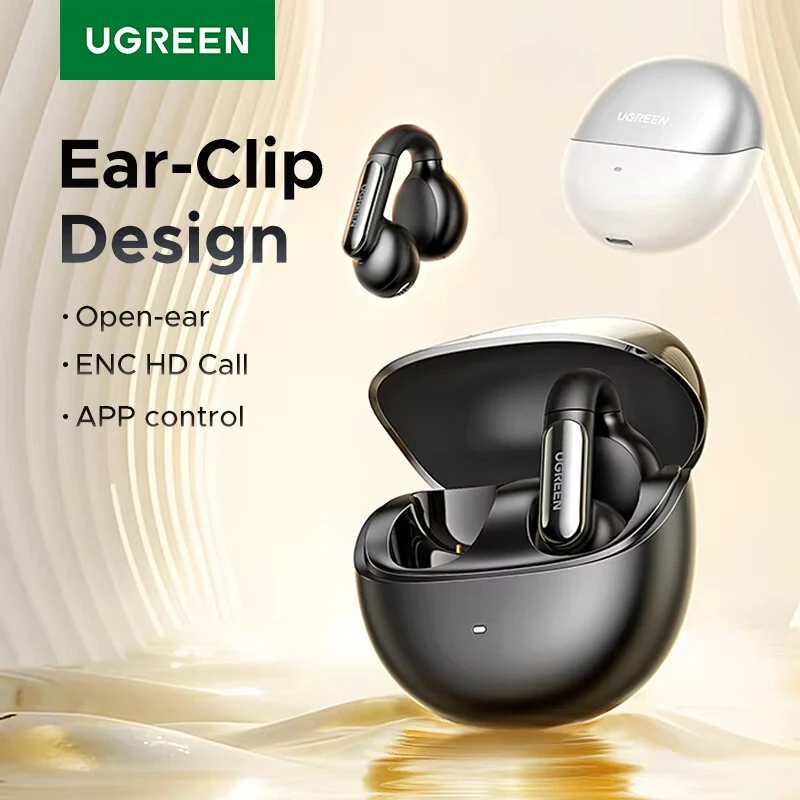 UGREEN HiTune S5 TWS Earclips Earbuds Wireless bluetooth 5.4 Earphone 12mm Dynamic Coil AAC Audio DNN CAll Noise Reduction 24H Battery Life 80ms Low Latency Headphones — view 2