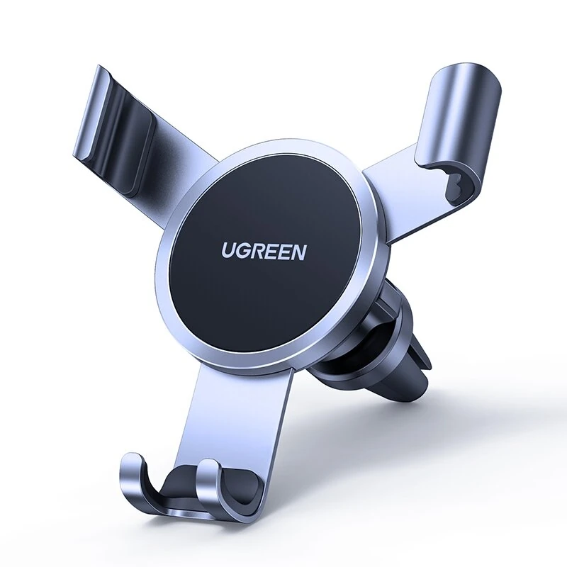 Ugreen LP493 Car Air Vent Gravity Mount Stand with Universal Rotary Ball Aluminum Alloy Clamp Support for 4.7-7.2 inch Mobile Phones — Ugreen