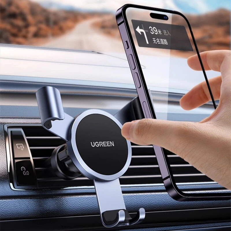 Ugreen LP493 Car Air Vent Gravity Mount Stand with Universal Rotary Ball Aluminum Alloy Clamp Support for 4.7-7.2 inch Mobile Phones — view 4