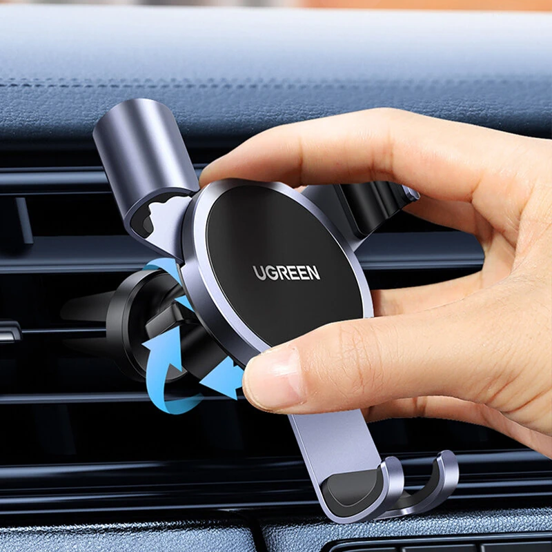 Ugreen LP493 Car Air Vent Gravity Mount Stand with Universal Rotary Ball Aluminum Alloy Clamp Support for 4.7-7.2 inch Mobile Phones — view 6