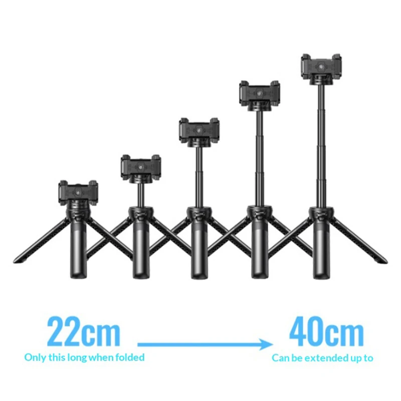 UGREEN LP753 Multifunctional Desktop Tripod Selfie Stick 22cm Folding Size 1/4 Screw Compatible with 4-7.2in Phone for Vlogging Travel — view 3