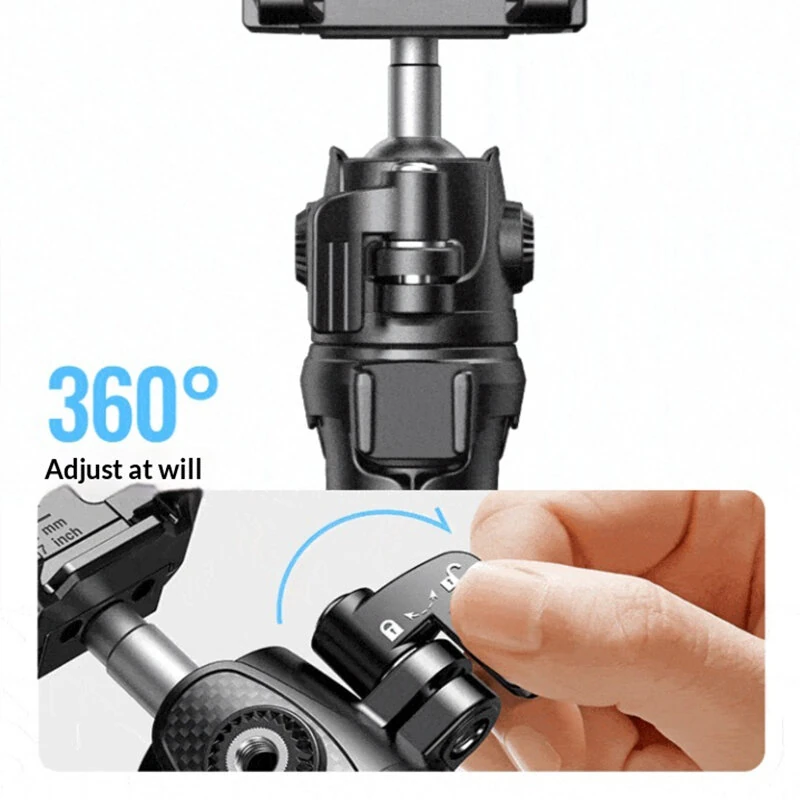 UGREEN LP753 Multifunctional Desktop Tripod Selfie Stick 22cm Folding Size 1/4 Screw Compatible with 4-7.2in Phone for Vlogging Travel — view 5