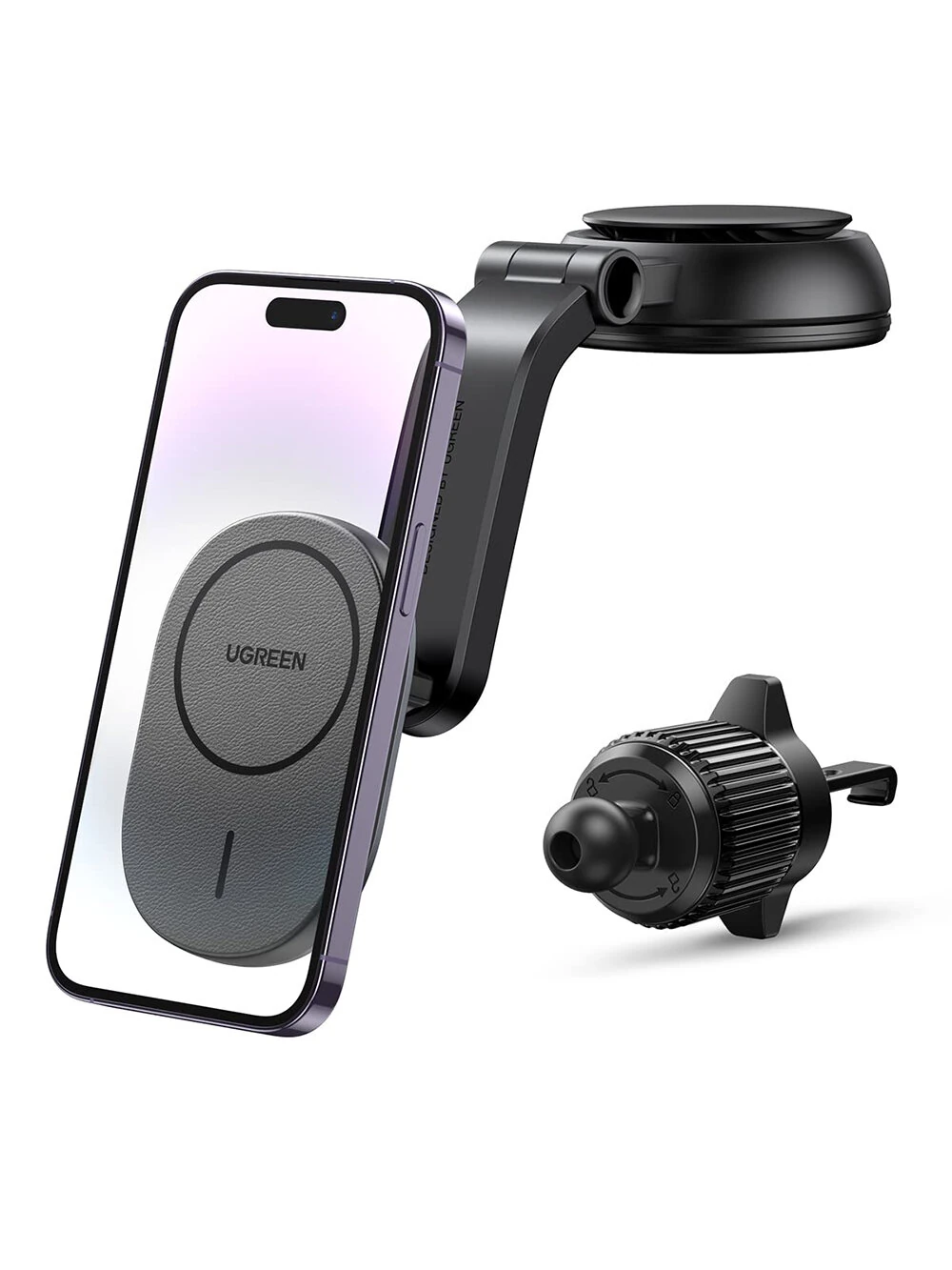 UGREEN Magnetic Cordless Car Phone Holder Charger Air Vent Suction Cup Navigation Bracket — view 8