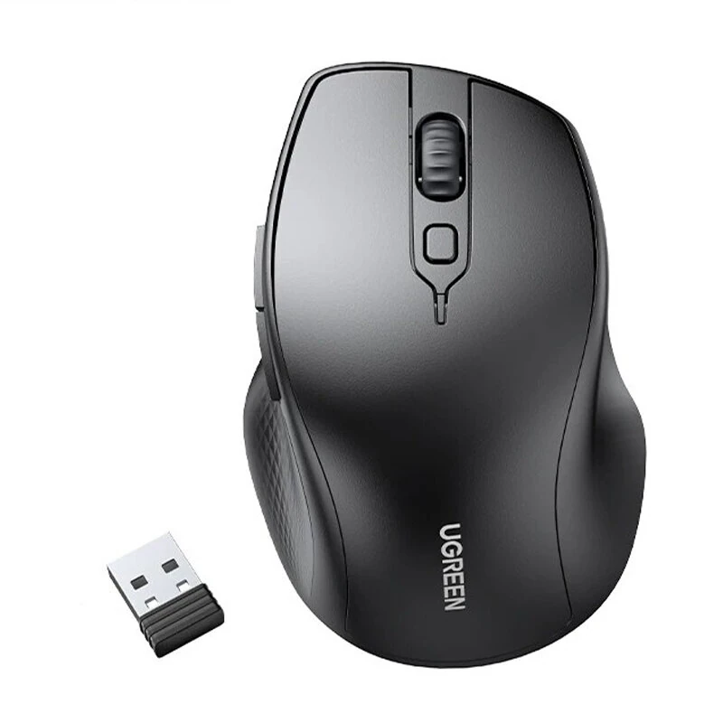 UGreen MU101 2.4G Wireless bluetooth Mouse 1000-4000DPI Silent Buttons Ergonomics for MacBook Tablet Laptop Mute Mice 2.4G Mouse — UGREEN
