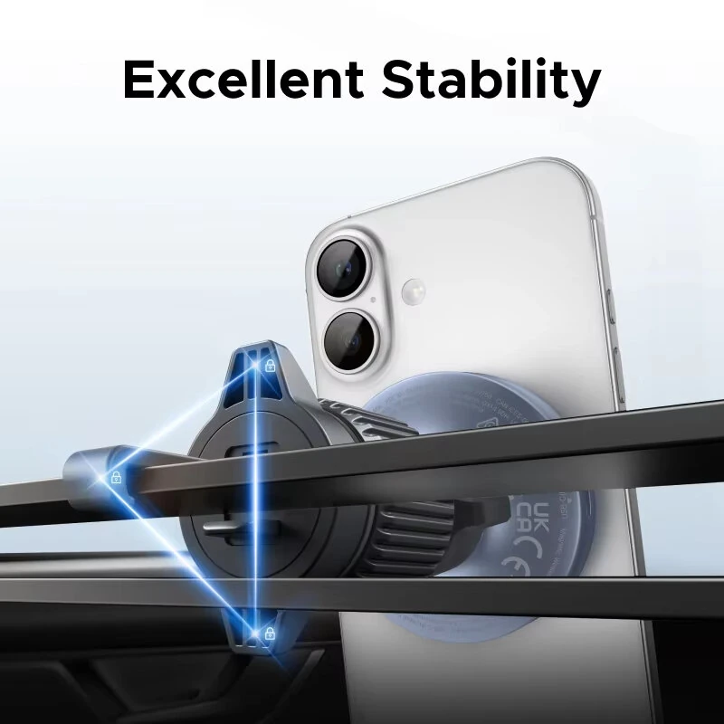 Ugreen W758 25W Magnetic Wireless Charger Fast Wireless Charging Car Phone Holder 360° Rotation for Smart Phones for iPhone 12-17 Series — view 3
