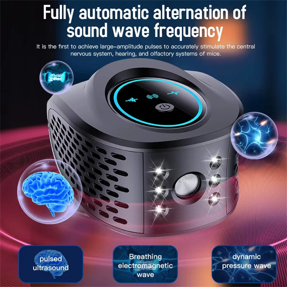 Ultra High Power Ultrasonic Rodent Repellent Four in One Fully Automatic Alternating Sound Wave Frequency Intelligent Frequency Mouse Pest Control — view 3
