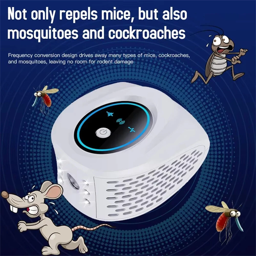 Ultra High Power Ultrasonic Rodent Repellent Four in One Fully Automatic Alternating Sound Wave Frequency Intelligent Frequency Mouse Pest Control — view 4