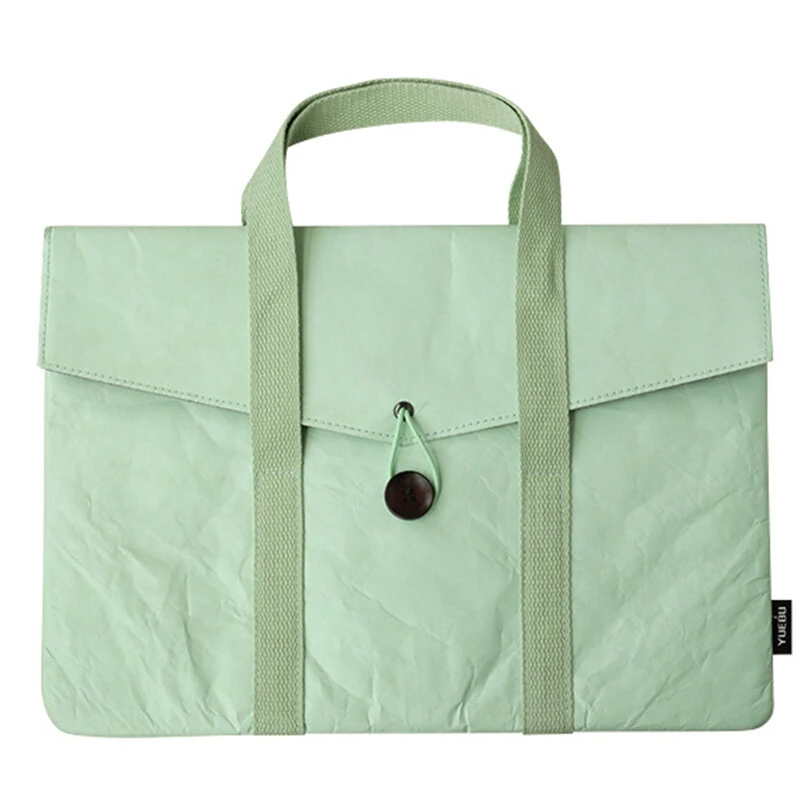 Ultra Lightweight DuPont Paper Laptop Sleeve 14 Inch Waterproof Shockproof Business Handbag MacBook iPad Travel Case Felt Lining Portable Design — view 3