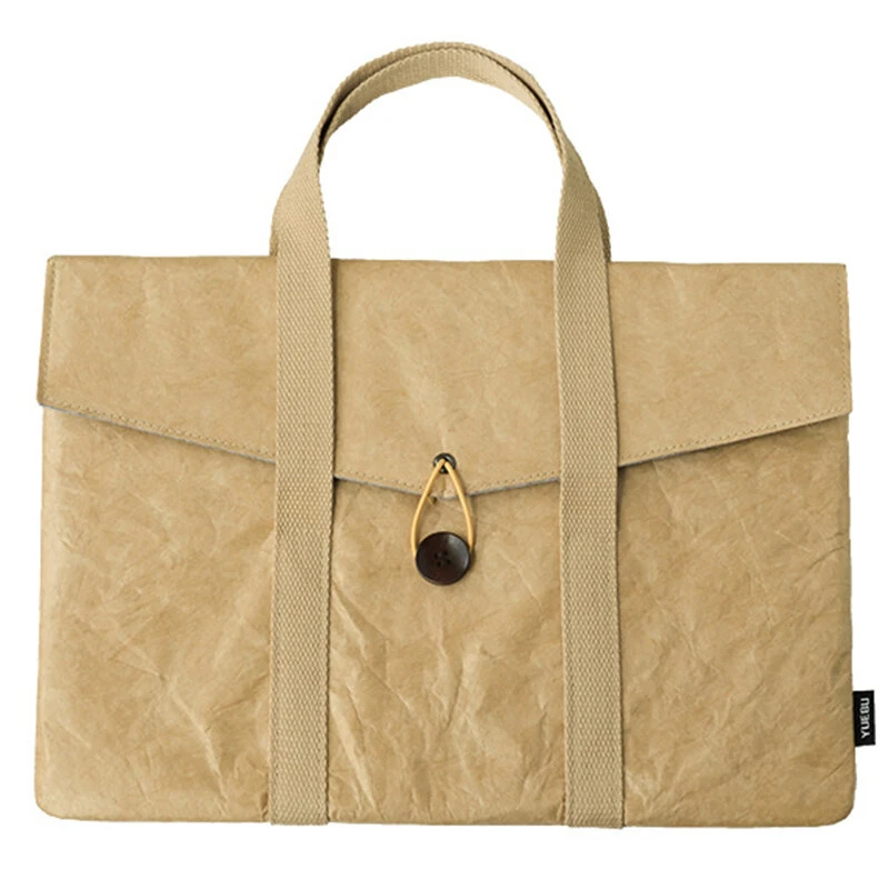Ultra Lightweight DuPont Paper Laptop Sleeve 14 Inch Waterproof Shockproof Business Handbag MacBook iPad Travel Case Felt Lining Portable Design — view 5