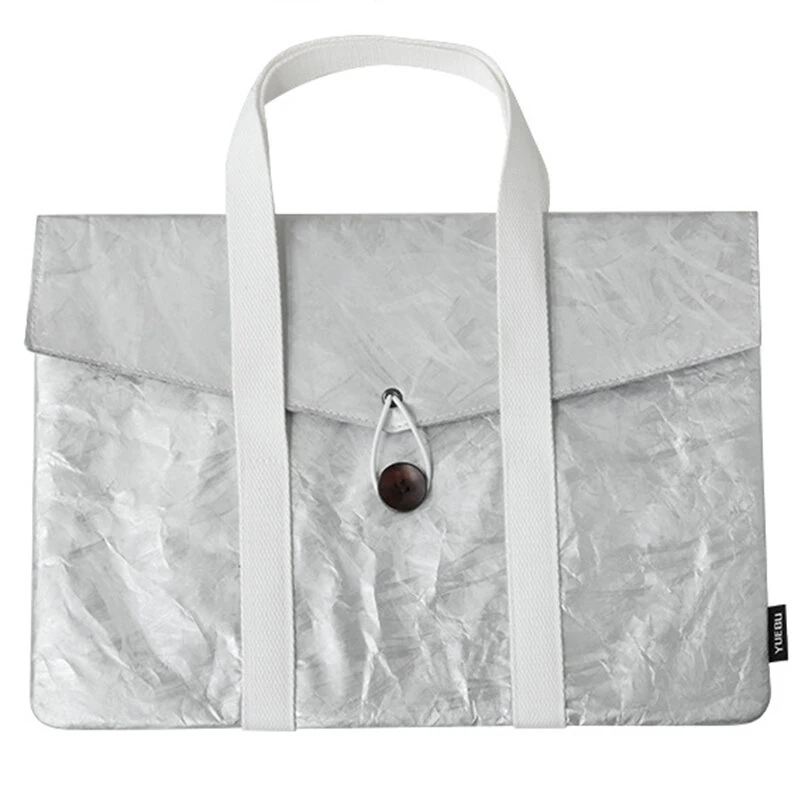 Ultra Lightweight DuPont Paper Laptop Sleeve 14 Inch Waterproof Shockproof Business Handbag MacBook iPad Travel Case Felt Lining Portable Design — view 7
