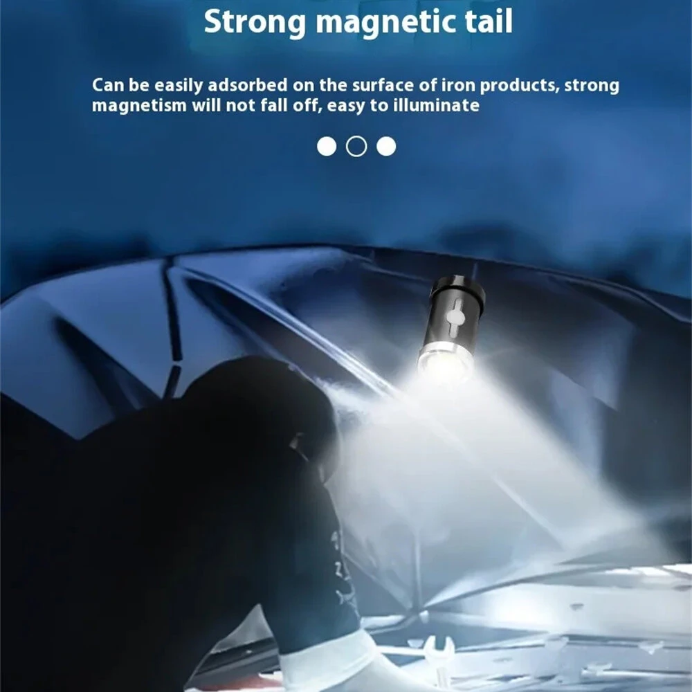Ultra Mini Flashlight Auto Repair Strong Light Lamp Small Portable Pen Light, Magnetic Suction Maintenance COB Lighting Lamp — view 3