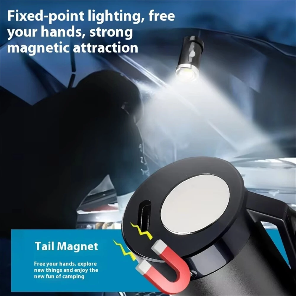 Ultra Mini Flashlight Auto Repair Strong Light Lamp Small Portable Pen Light, Magnetic Suction Maintenance COB Lighting Lamp — view 4