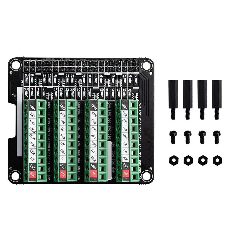 Ultra-Small Raspberry Pi GPIO Status LED & Terminal Block BreakoutBoard Module for Raspberry Pi — Ultra-Small