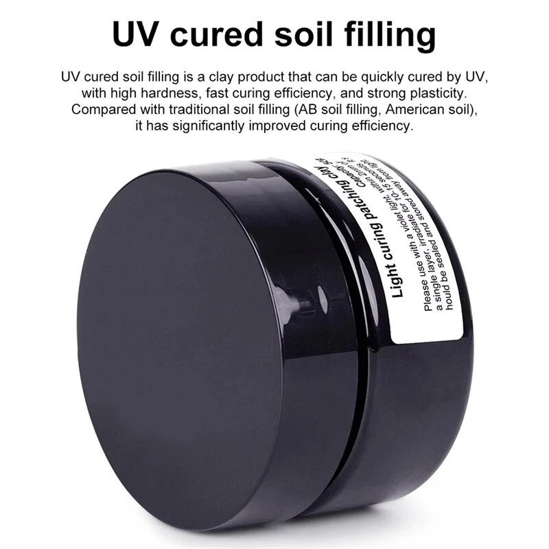 Ultra Violet Curing Putty Quick Curling Ultra Violet Curable Clay Easy Shaping High Hardness Multipurpose for Crafts Nail Art — view 3