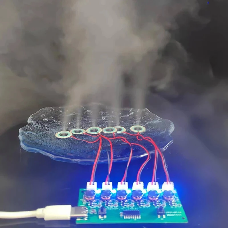 Ultrasonic Nebulizer DIY Kit Six Spray Atomization Module Type-C 108KHZ 5V Mist Maker Module Atomizer Circuit Board Assembly Humidifier Accessories — image 1