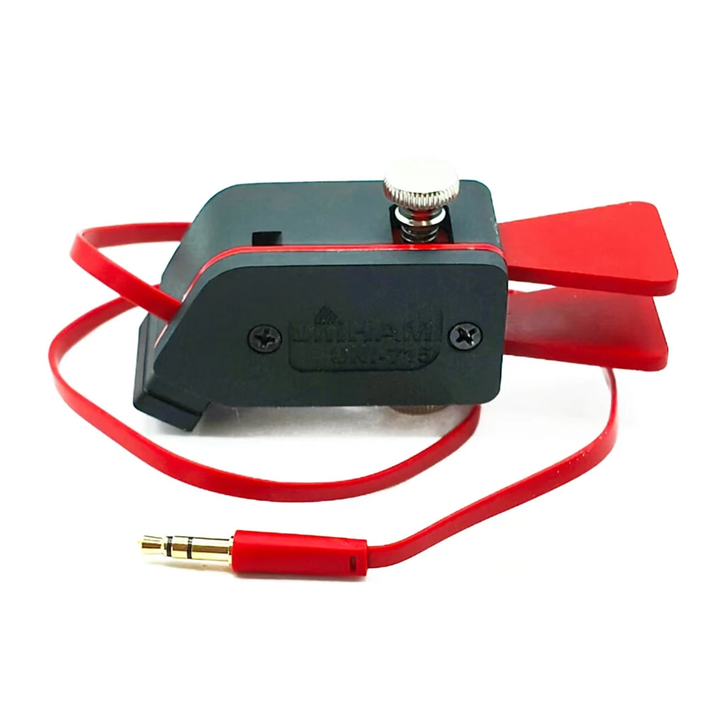 UNI 715 CW Key Ultra Light ABS Construction Silver Plated Contacts Adjustable Tactile Feedback Compatible with YAESU FT 817 Portable Operations Ambidextrous Design