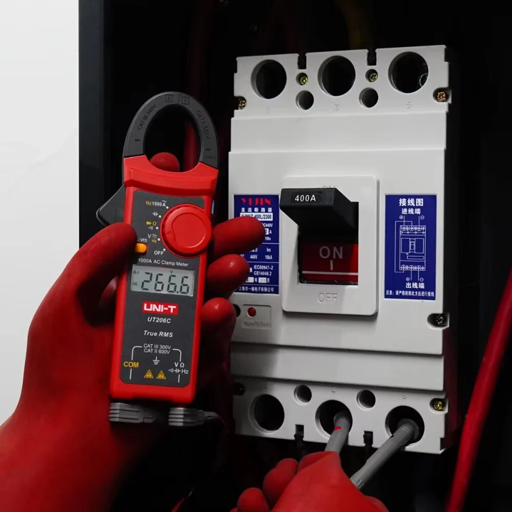 UNI-T UT206C AC Clamp Meter 1000A 600V True RMS 6000 Counts Auto Range VFD Low-Pass Filter Diode Continuity Capacitance Tester — view 4