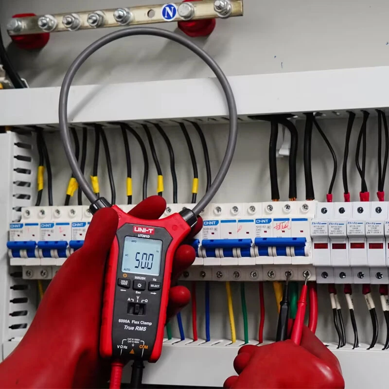 UNI-T UT281D Digital Flexible Current Clamp True RMS 6000A AC Rogowski Coil Tester 550mm Flex Coil 6000 Counts — view 5