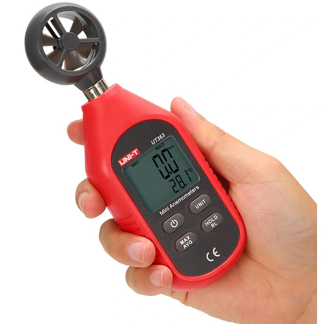 UNI-T UT363 Mini Digital Wind Speed Meter Pocket Anemometer Speed Temperature Tester Thermometer — UNI-T