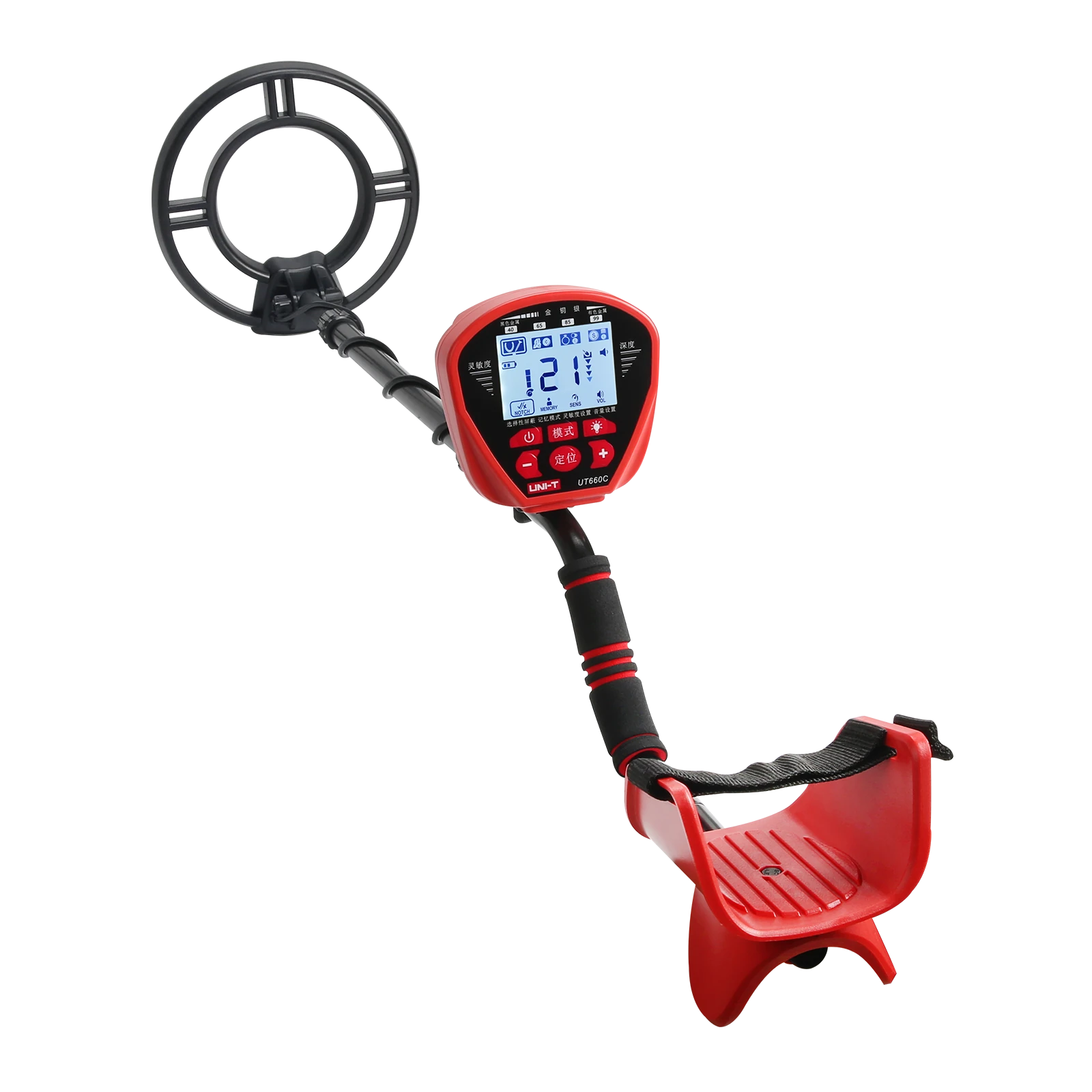UNI-T UT660C UT660D Metal Detector Waterproof IP67 LCD Display 3.7V Lithium Battery 4+1 Modes 5 Sensitivity Levels Advanced Target Identification — view 2