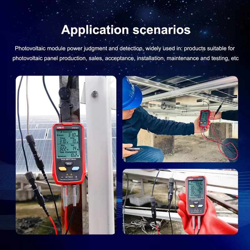 UNI-T UT673PV+ 5-1800W Solar MPPT Meter PV Module Maximum Power Meter Bluetooth Photovoltaic Panel Tester Vmp Imp Voc Isc Test — view 5