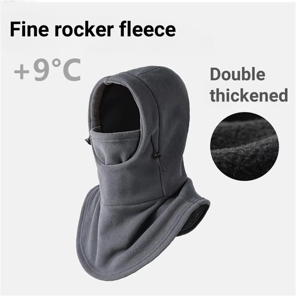 Unisex Winter Warm Mask Headgear and Scarf Integrated Breathable Fleece Material Windproof Cycling Outdoor Skiing Masks — view 3