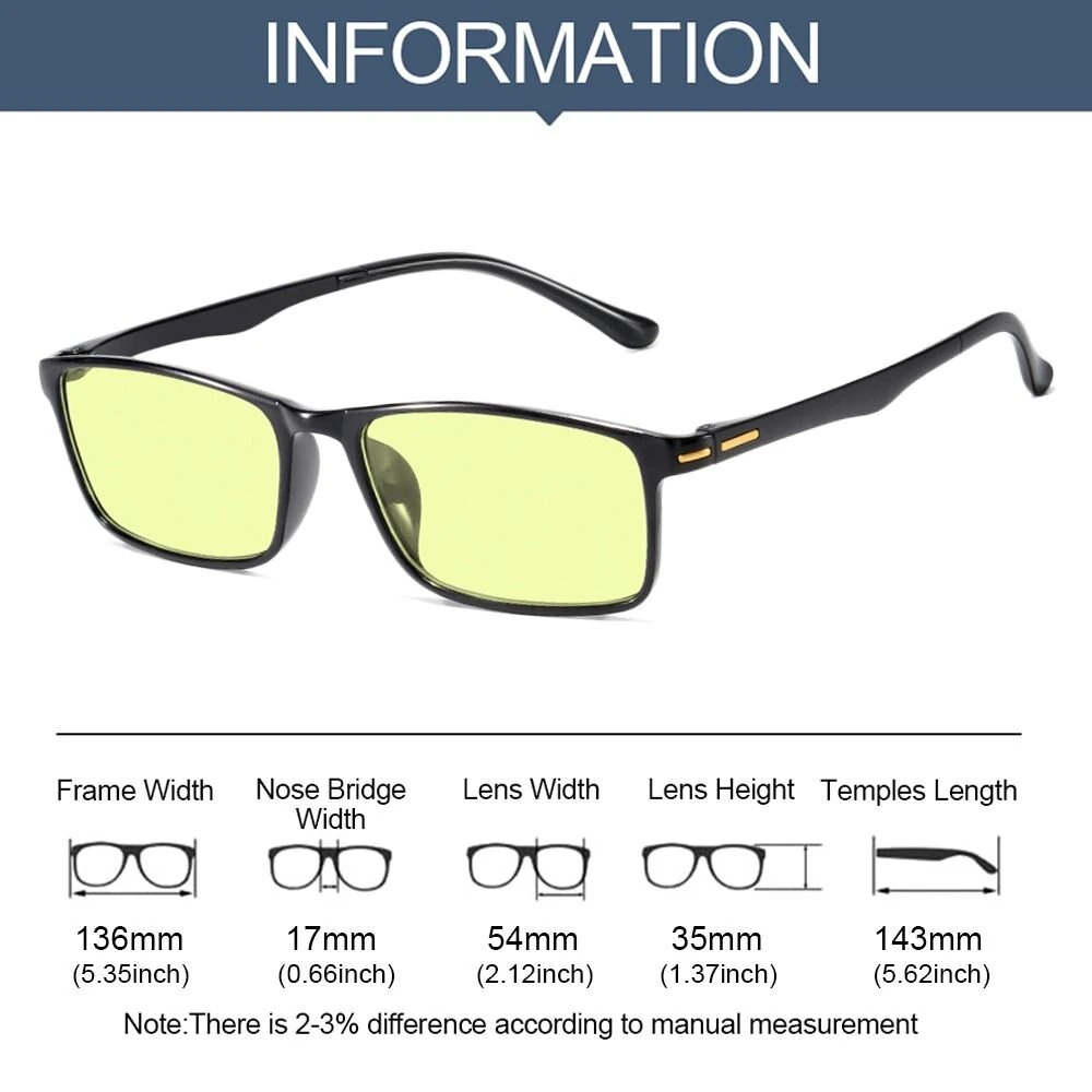Universal +200 Night Vision/Transparent Reading Glasses for Men Women HD Anti-Blue Light Presbyopia Eyeglasses — view 8