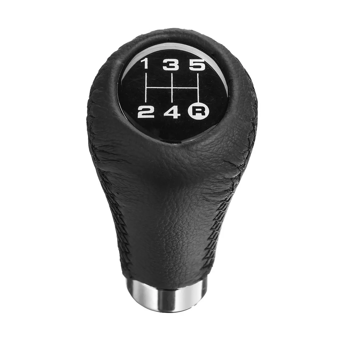 Universal 5 Speed Car Leather Shift Knob Manual Gear Stick Shift Shifter Lever — view 2