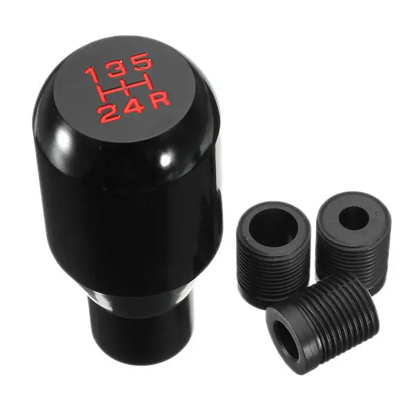 Universal Car 5 Speed Aluminum Shift Knob Manual Gear Stick Shifter Adapter Auto — image 1