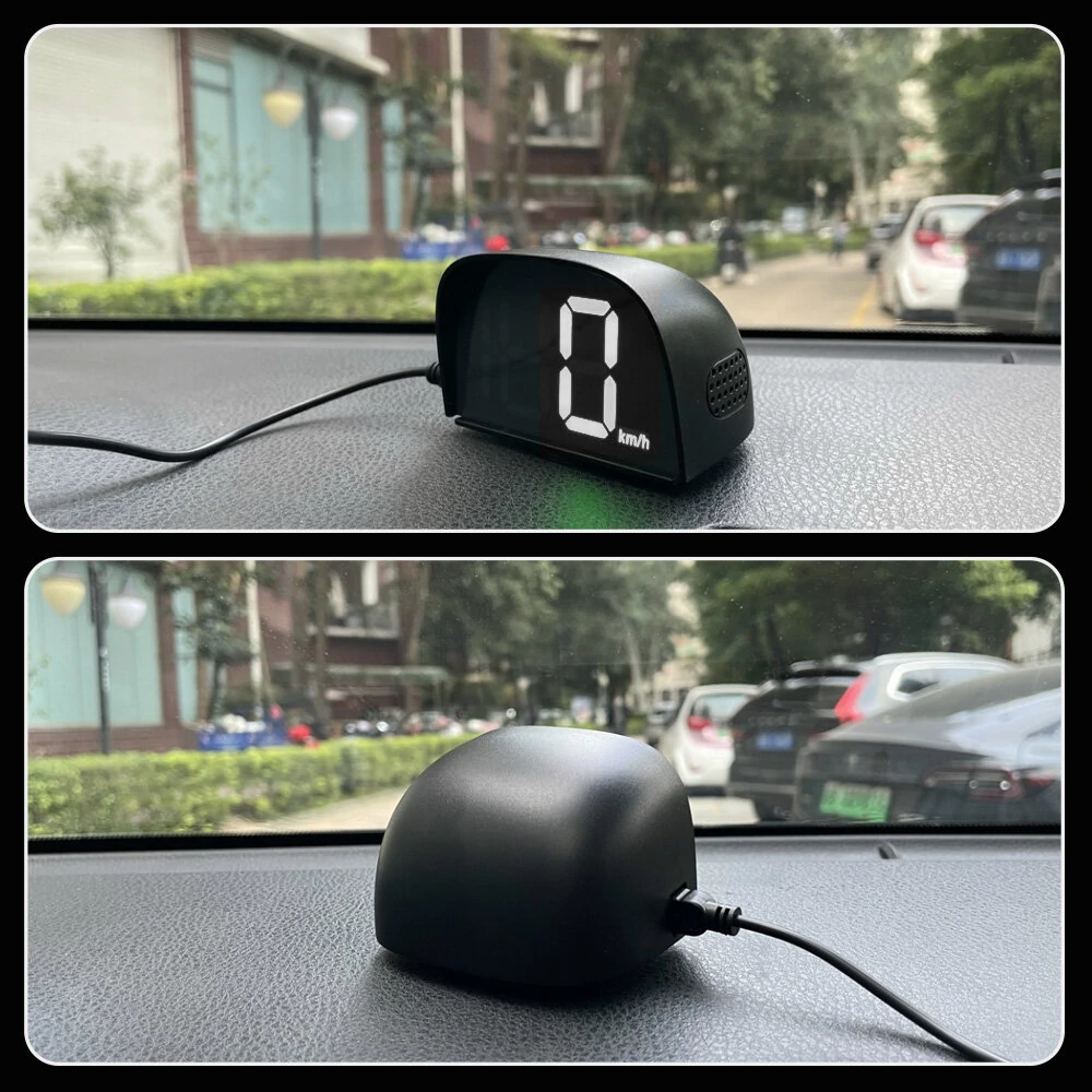 Universal Car GPS HUD Digital Speedometer Display White Light Plug and Play Big Font Car Electronics Accessories — view 3