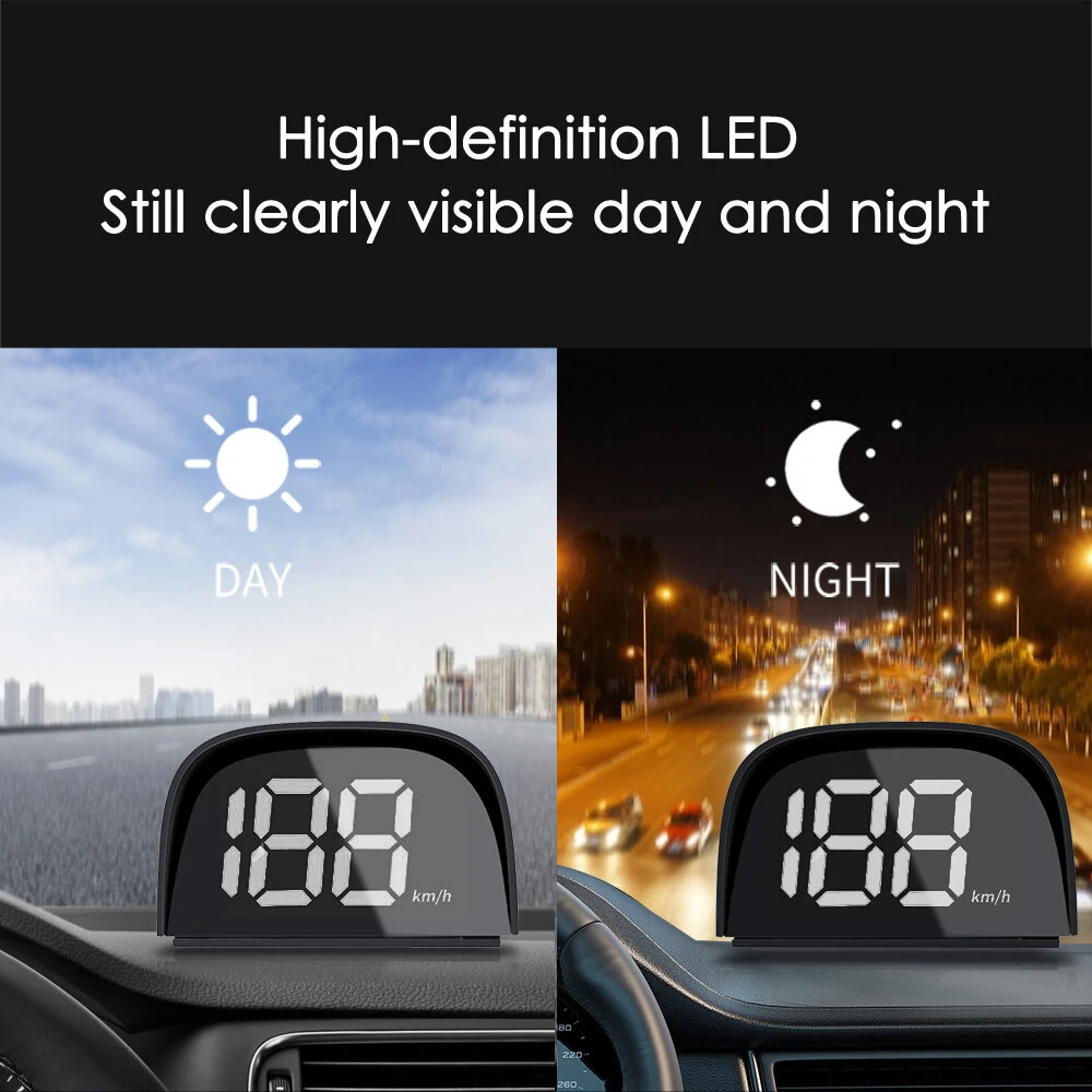 Universal Car GPS HUD Digital Speedometer Display White Light Plug and Play Big Font Car Electronics Accessories — view 5
