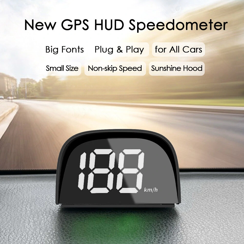 Universal Car GPS HUD Digital Speedometer Display White Light Plug and Play Big Font Car Electronics Accessories — view 8