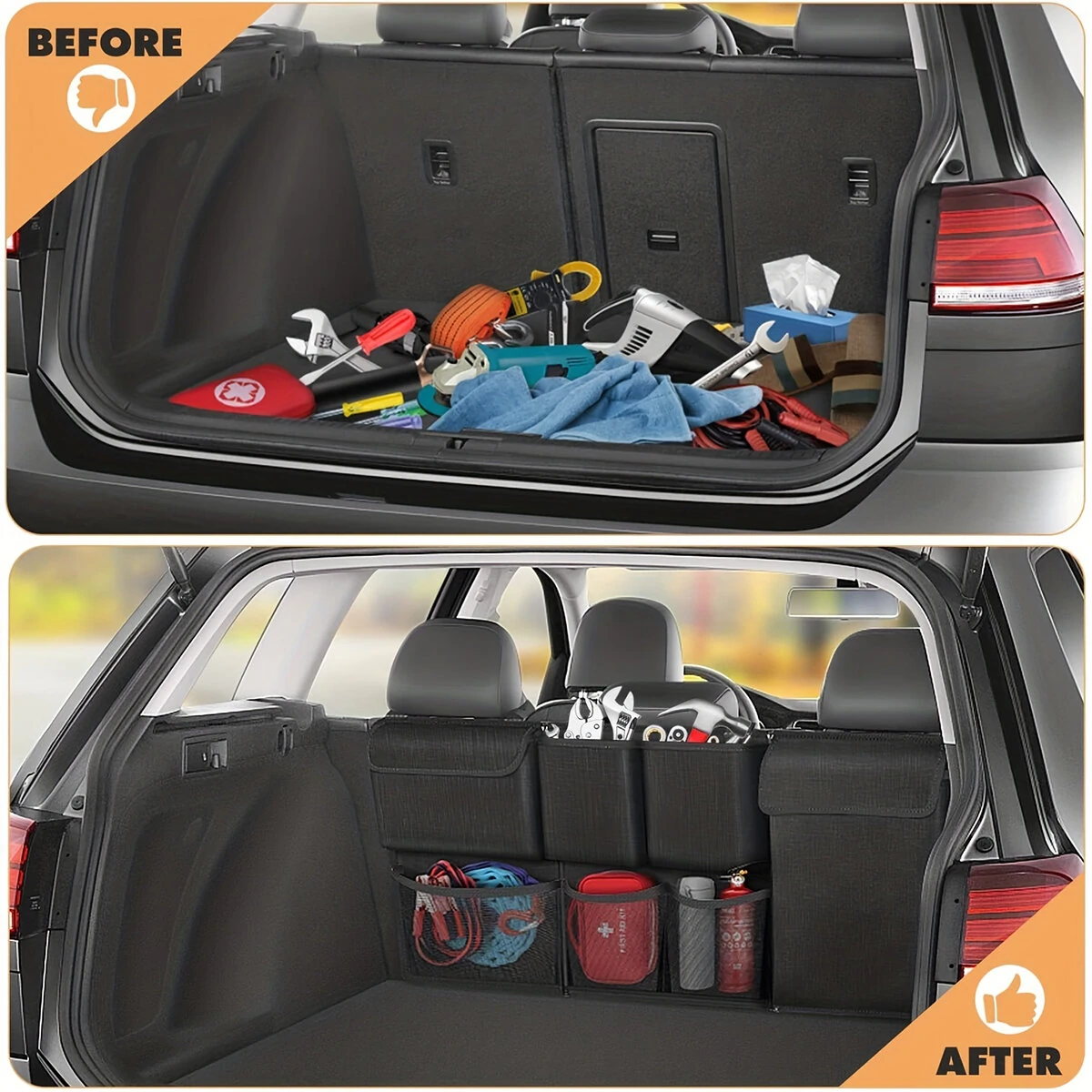 Universal Car Interior Storage Bag Car Trunk Organizer Hanging Bag Vehicle Carrying Bag Trunk Hanging Bag — view 2