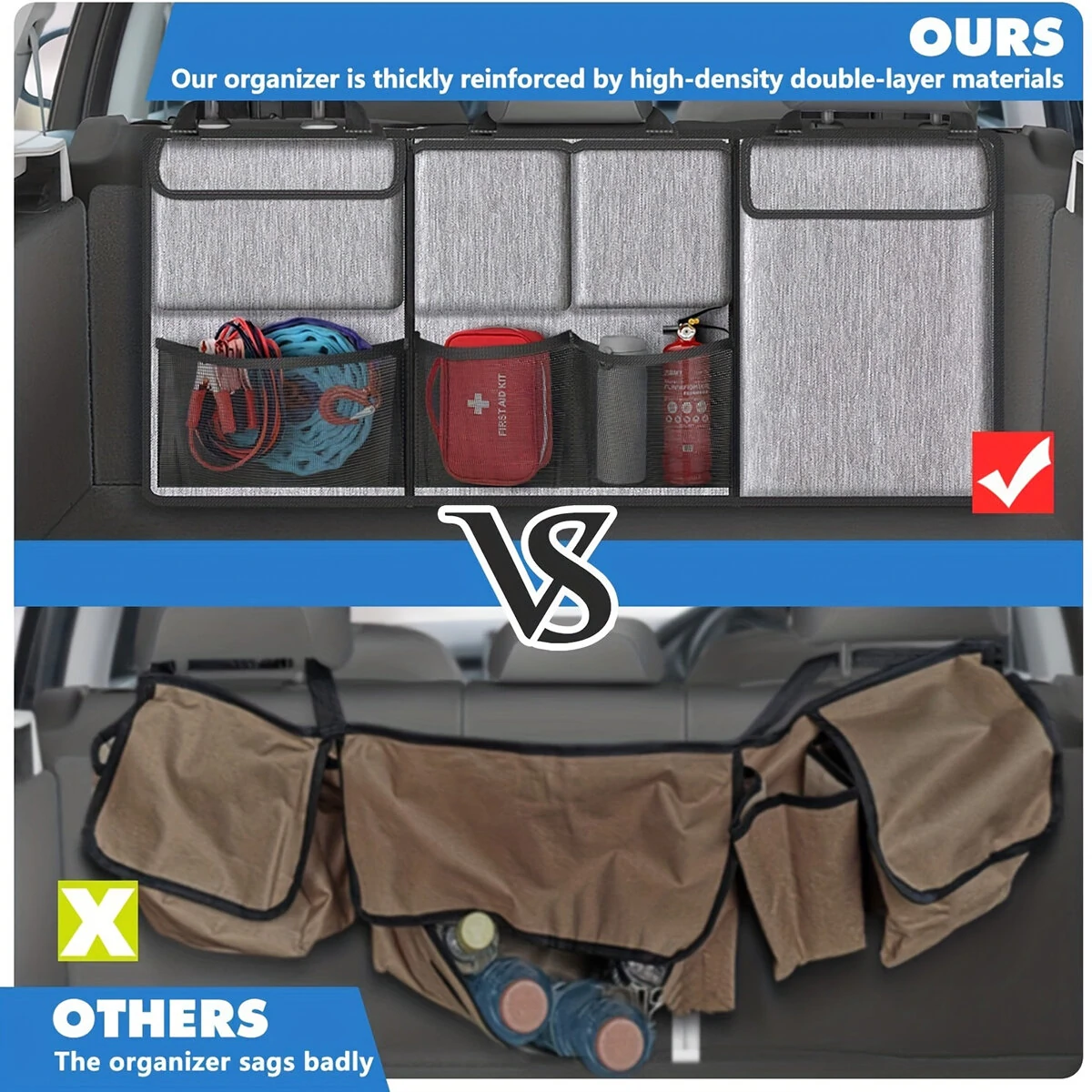 Universal Car Interior Storage Bag Car Trunk Organizer Hanging Bag Vehicle Carrying Bag Trunk Hanging Bag — view 5