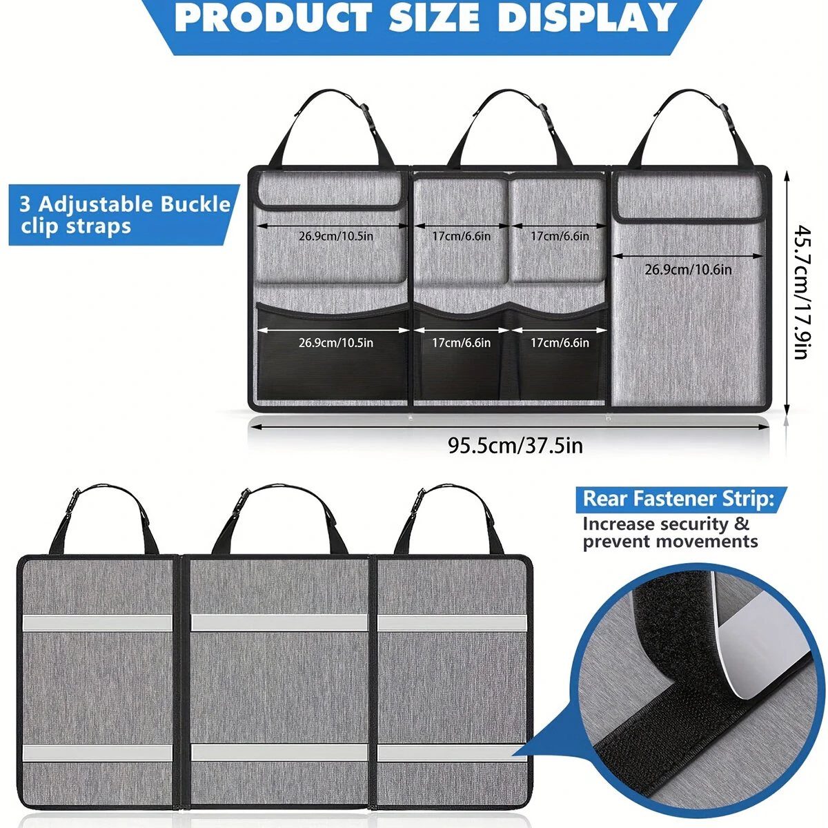 Universal Car Interior Storage Bag Car Trunk Organizer Hanging Bag Vehicle Carrying Bag Trunk Hanging Bag — view 7
