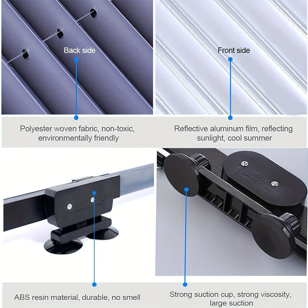 Universal Car Retractable Windshield Visor Car Sun Shades Cover Shutter Blinds Front Window SUV Protector — view 5