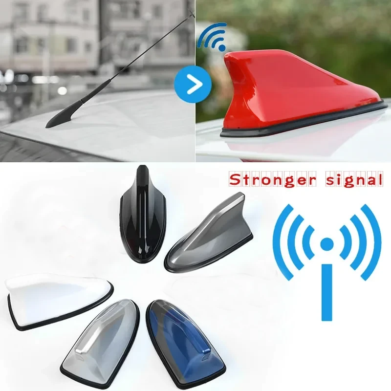 Universal Car Shark Fin Roof Antenna Auto Radio Signal Antennas for BMW Car Shark Fin Antenna with Signal — image 1