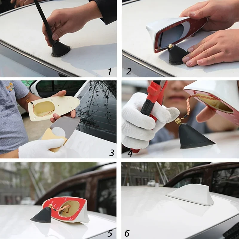 Universal Car Shark Fin Roof Antenna Auto Radio Signal Antennas for BMW Car Shark Fin Antenna with Signal — view 9