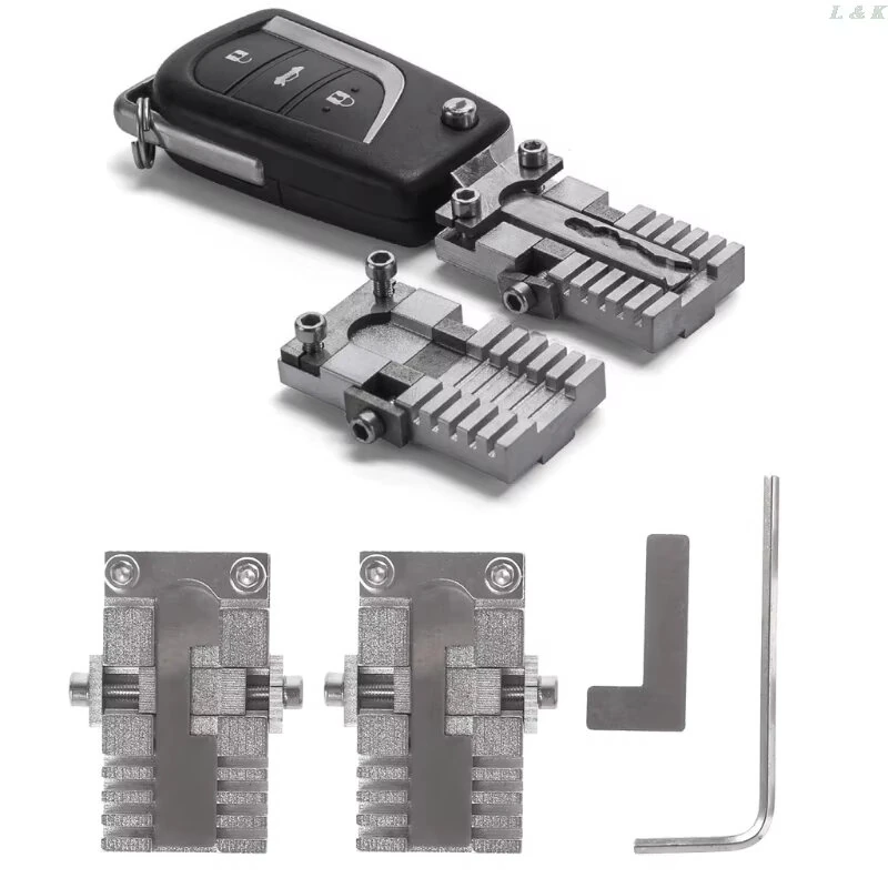 Universal Key Clamping Fixture Duplicating Cutting Machine Stainless Steel Precision Cutting for Car and Door Key Copy Tool — Pricio