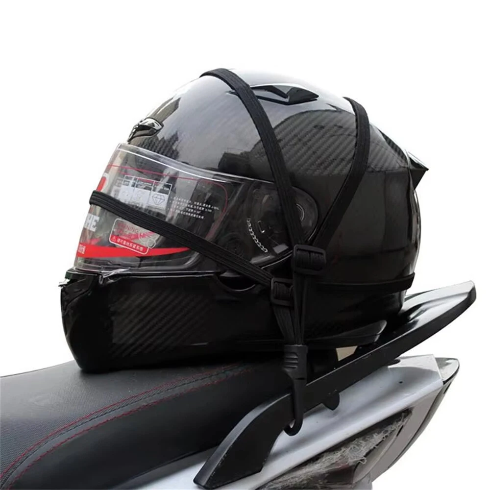 Universal Motorcycle Luggage Strap 60/90cm Elastic Rubber Band Helmet Gear Fixed Buckle Rope High-Strength Expandable Travel Accessory for Secure Storage and Cargo Management — view 3